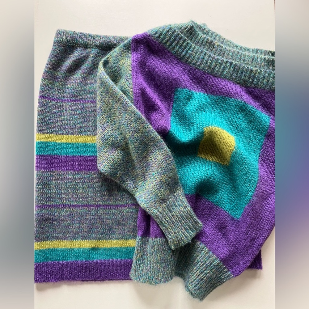 AnnaCLUB by La Perla 80’s mohair sweater and skirt set. Made in Italy. Size 40.